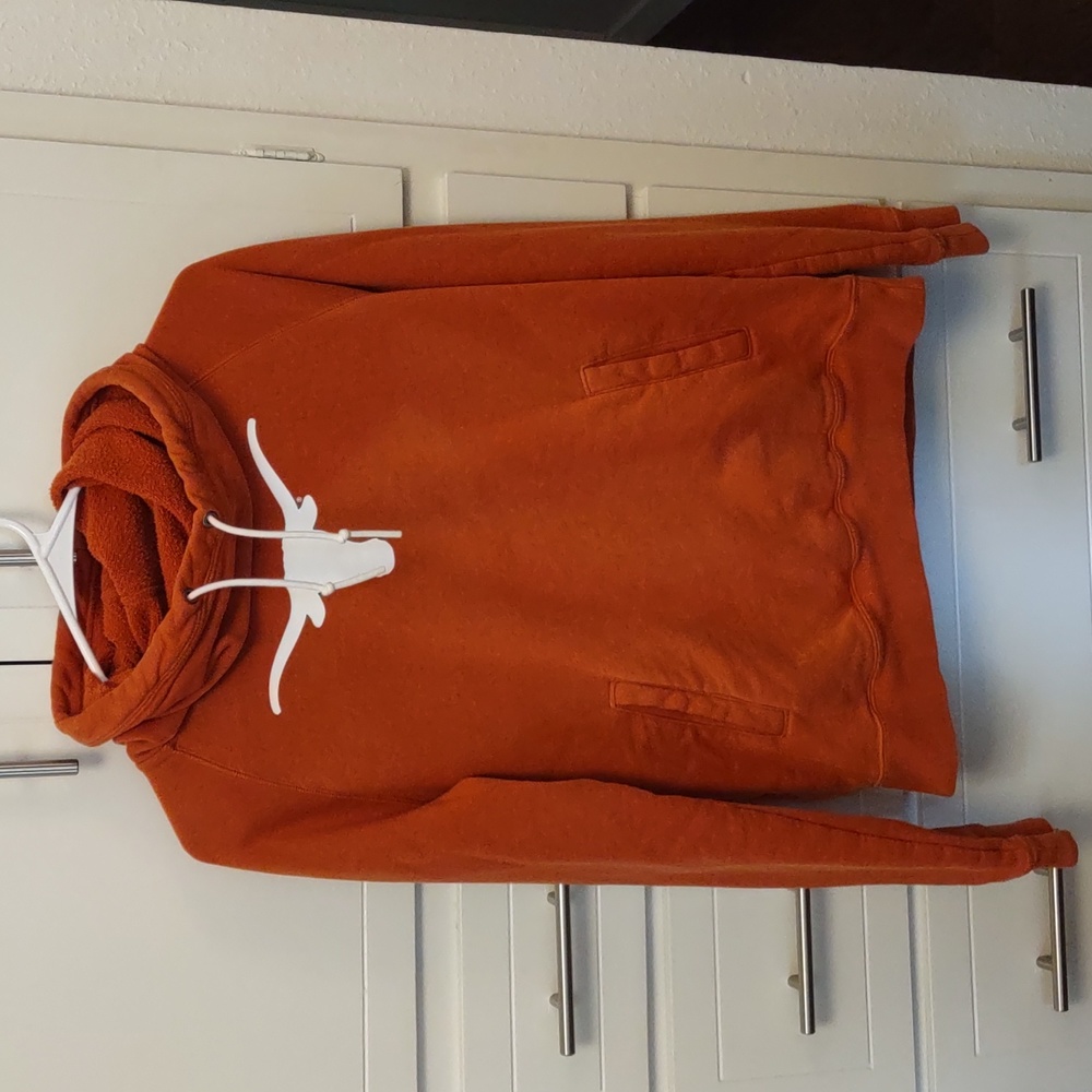 Nike Women's Burnt Orange Pullover Hoodie with White Longhorn Logo